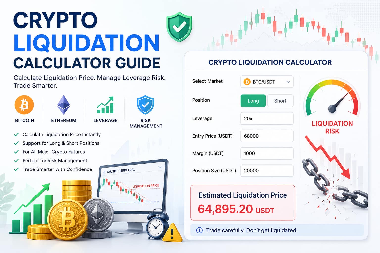 Crypto liquidation calculator for leverage trading risk management