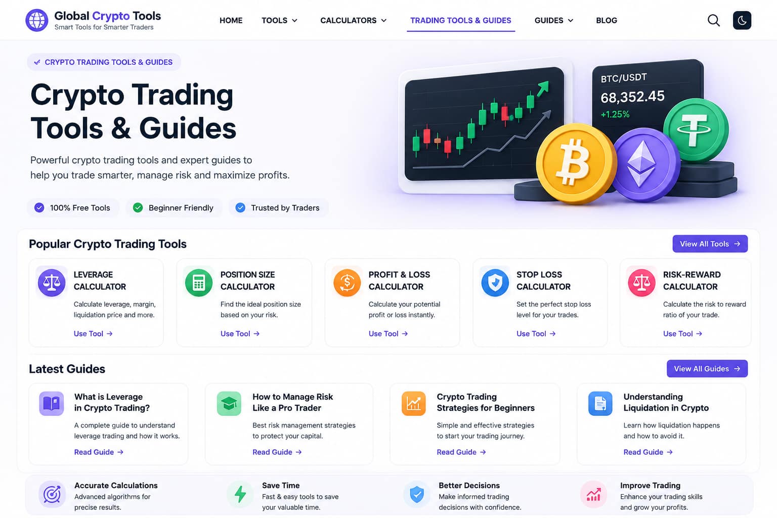 Crypto trading tools and guides for Bitcoin and crypto traders